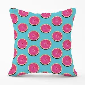 Fruity Pattern Of Pink Grapefruit Cushions 60cm x 60cm