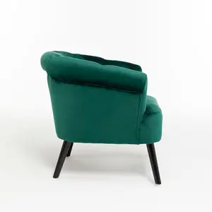 Velvet Emerald Green Sara Accent Chair