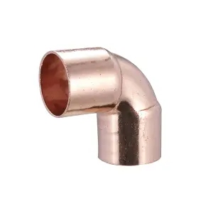 End feed 90° Pipe elbow (Dia)22mm, Pack of 2