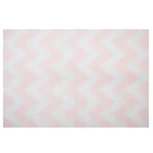 Area Rug 140 x 200 cm Pink and White KONARLI