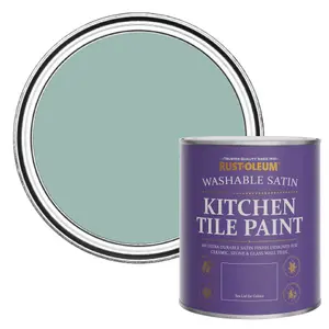 Rust-Oleum Coastal Blue Satin Kitchen Tile Paint 750ml