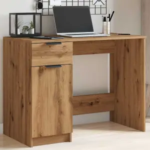 Berkfield Desk Artisan Oak 100x50x75 cm Engineered Wood