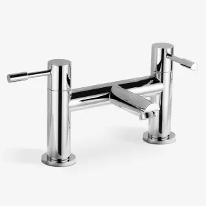 Nes Home Blossom Modern Floor Mounted Freestanding Chrome Bath Filler Tap