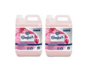 Comfort Professional Fabric Conditioner Lily & Rice Flower 66 Washes 5L (Pack of 2)