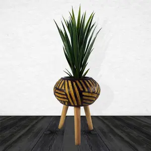 Large Composite Oval Planter with Stand