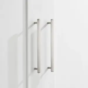 Silver Hexagonal Cabinet T Bar Handle - Solid Brass - Hole Centre 160mm - SE Home