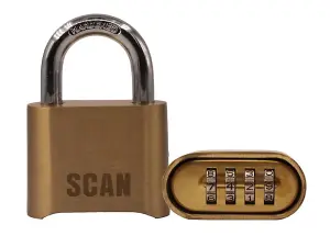 Durable Scan Brass Combination Padlock 50mm for Ultimate Security