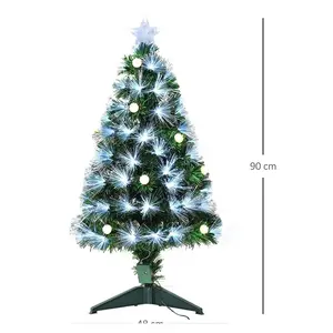 Durham Lighted Artificial Fir Christmas Tree 3ft.