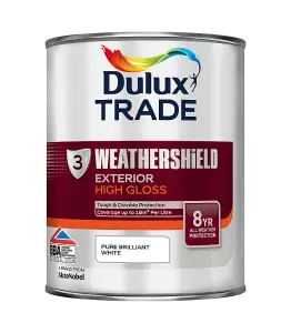 Dulux Trade Weathershield Quick Drying Gloss Brilliant White 5L