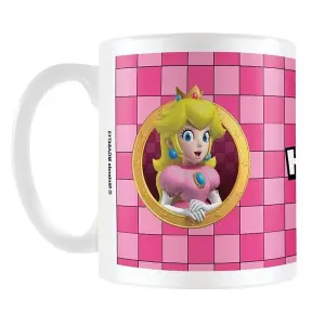 Super Mario Portrait Princess Peach Mug Pink/White (One Size)