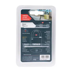 Timco - Brass Padlock (Size 40mm - 1 Each)