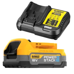 DeWalt 18v Compact Powerstack Battery & Charger Starter Set DCB112 + DCBP034