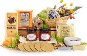 Cave Aged Cheese Basket - Cheese Christmas Hamper - Festive Hampers - Christmas Hampers For Family - Family Hamper Christmas - Cheese Christmas Gifts