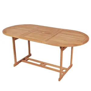 vidaXL Garden Table 180x90x75 cm Solid Teak Wood