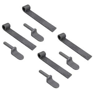 Tailgate Straight Hinge 150 x 30mm + 12.5mm Weld on Gudgeon Pin Self Colour 4pk