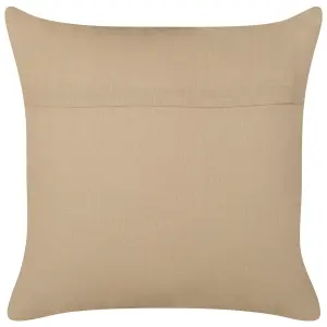 Throw Cushion DESALIX Jute 45 x 45 cm Striped Beige