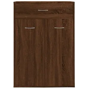 Shoe Cabinet Brown Oak 60x35x84 cm Engineered Wood