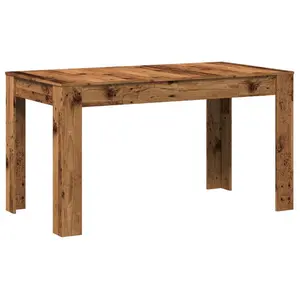 Gille Dining Table 140 x 74.5 x 76 cm Engineered Wood Grey Sonoma / Old Wood