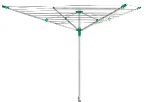 Silver effect Blue Plastic & steel 4 Arm Rotary airer, 45m