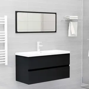 Audreigh 100mm Wall Hung Single Vanity Black