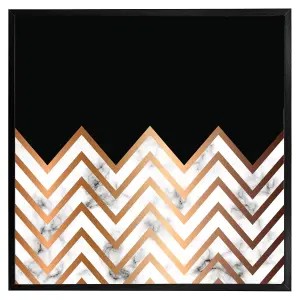 Marble zig zag pattern (Picutre Frame) / 16x16" / Oak