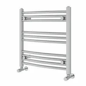 Right Radiators 600x600 mm Curved Heated Towel Rail Radiator Bathroom Ladder Warmer Chrome