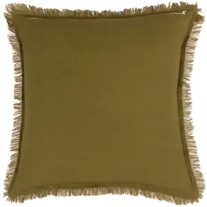 Yard Jaye Velvet Fringed Feather Rich Cushion