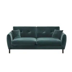 Solace+Co Ellison 3 Seater Velvet Sofa - Green