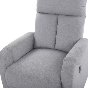 Recliner Chair SOMERO Fabric Grey