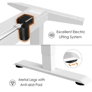 Costway Electric Standing Desk Stand-up Ergonomic Computer Workstation w/ Smart Controller