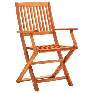 Berkfield Folding Garden Chairs 8 pcs Solid Eucalyptus Wood