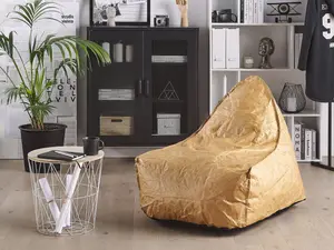 Beliani Modern Bean Bag Golden Brown DROP