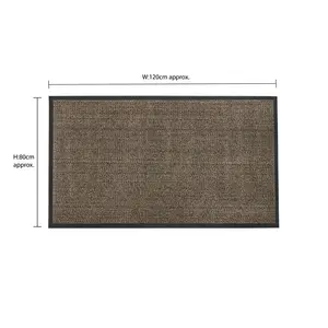  Barrier Doormat Brown / Rectangle 80 x 120cm