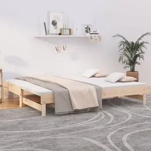 Berkfield Pull-out Day Bed 2x(80x200) cm Solid Wood Pine