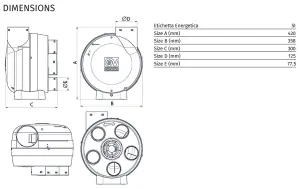 Vortice 12103 'VORT PENTA MEV HCS' Continuous Centralised Extractor Fan (11509)