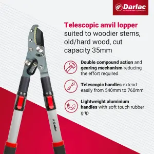 Darlac Telescopic Anvil Lopper, DP941