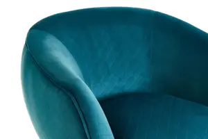 Interiors by Premier Oscar Teal Fabric Chair