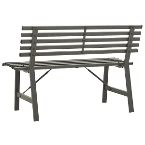 Berkfield Garden Bench 110 cm Steel Black