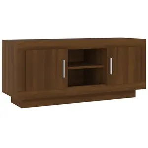 vidaXL TV Cabinet Brown Oak 102x35x45 cm Engineered Wood