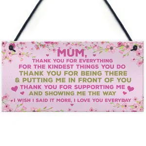 Mum Gift From Daughter Son Hanging Plaque Mum Birthday Christmas Gift Special Keepsake Plaque