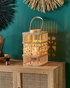 Beliani Boho Lantern LUMBIS Wood Natural