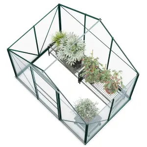 Rosette Hobby Aluminium Polycarbonate Greenhouse - 6x4