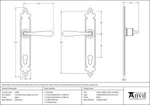 From The Anvil Black Cromwell Lever Espag. Lock Set