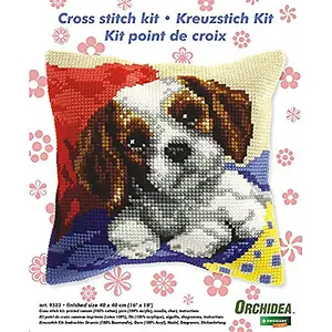 CUSHION DOGGY - Cross Stitch Kit: Cushion: Large: Doggy - Orchidea