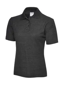 Uneek - Unisex Ultra Cotton Poloshirt - 100% Ring Spun Combed Cotton - Charcoal - Size XS