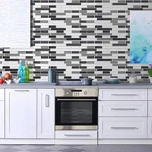 Long Mosaic 3D Indoor Kitchen Background Drop Anti Oil Wall Decal 280 x 235 mm