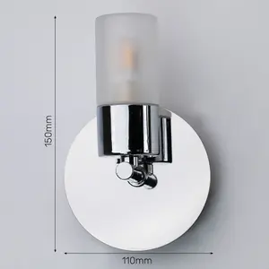 Polished Chrome 3W Single LED Bathroom Wall Light