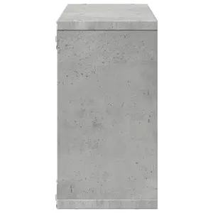 17 Stories Wall Cabinet 100X16x30 Cm Engineered Wood Concrete Grey