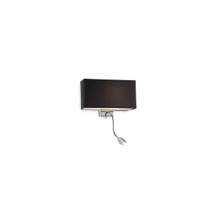 Luminosa Hotel 1 Light Indoor Wall Light Black, E27