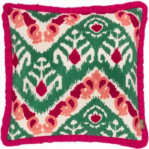 Paoletti Henderson Embroidered Cotton Feather Rich Cushion